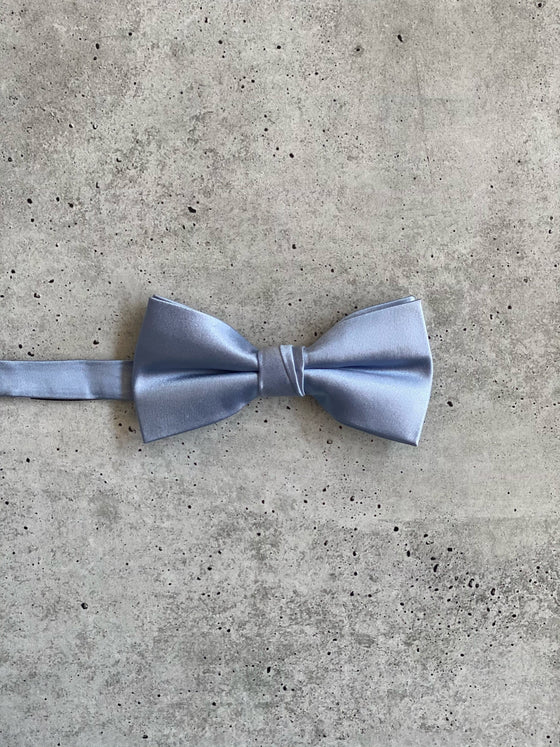 Dusty Blue Silk Pre Tied Bow Tie