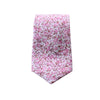 Pink and Light Brown Floral Neck Tie