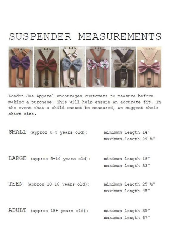 Purple Elastic Suspenders