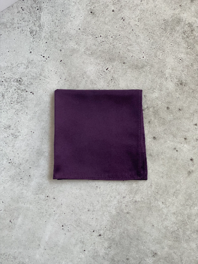 Plum Purple Satin Silk Self-Tied Bow Tie