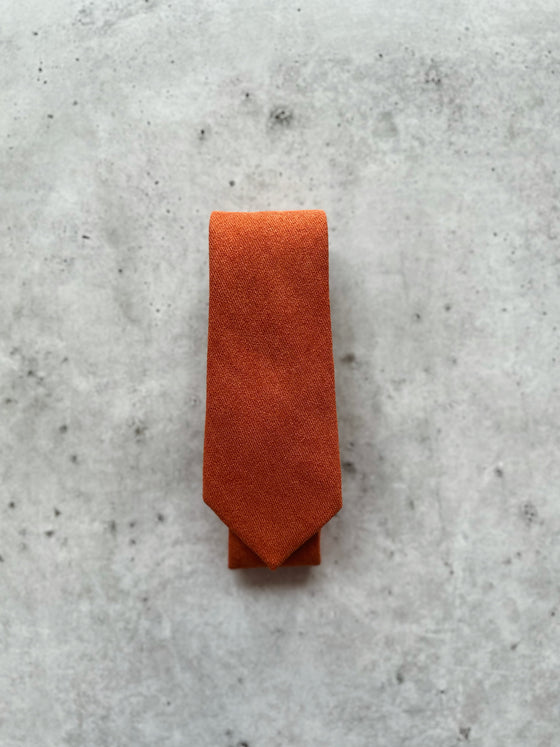 Burnt Orange Cotton Neck Tie