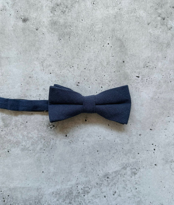 Navy Blue Cotton Bow Tie