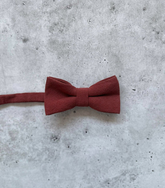 Terracotta Cotton Bow Tie
