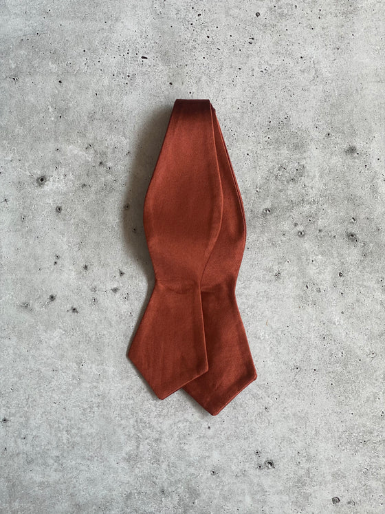 Bronze Silk Self Tie Bow Tie