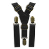 Black Faux Leather Suspenders