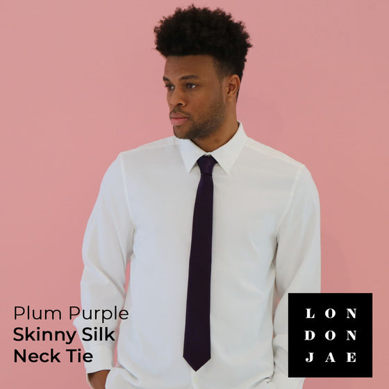 Plum Purple XL Silk Neck Tie