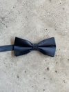 Galaxy Blue Satin Silk Bow Tie