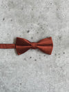 Bronze Silk Pre Tied Bow Tie