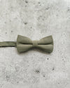 Weathered Coffee Suspenders with Sage Cotton Bow Tie Set