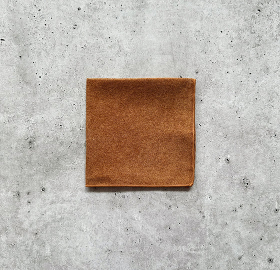 Vintage Tan Cotton Pocket Square