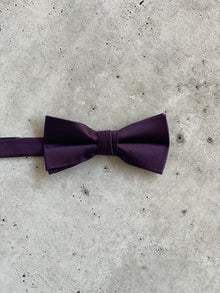 Plum Purple Satin Silk Bow Tie