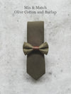 Olive Green Cotton Neck Tie