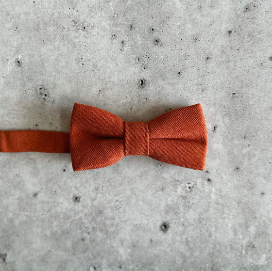 Burnt Orange Cotton Bow Tie