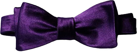 Plum Purple Silk Pre-Tied Bow Tie
