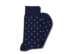  Navy with White Dots Socks