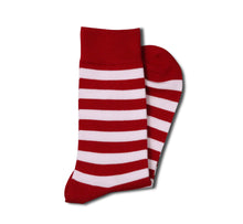  Red and White Striped Socks
