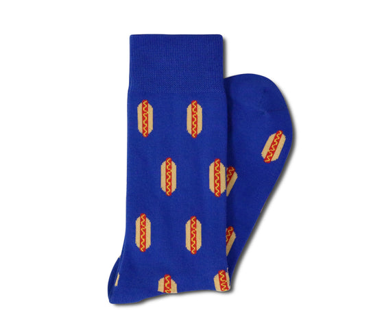 Blue Hot Dog Socks