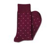 Burgundy with Pink Dots Socks