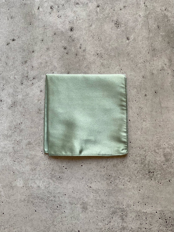 Dusty Sage Silk Pocket Square