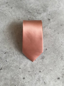  Dusty Coral Skinny Silk Neck Tie