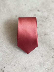  Coral Guava Skinny Silk Neck Tie