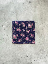 Navy & Pink Floral Pocket Square