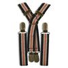 Black with Khaki and Orange Stripes