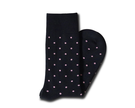 Black With Pink Polka Dots Sock