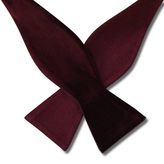 Burgundy Wine Silk Self-Tie Bow Tie