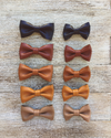 Caramel Leather Bow Tie