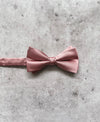 Mauve Pink Satin Bow Tie