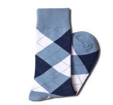  Dusty Blue Argyle Socks