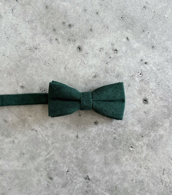 Dark Green Cotton Bow Tie