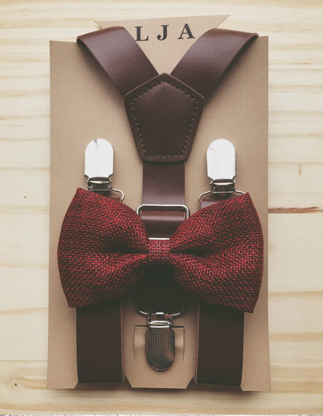 CoffeeSuspenderswithWineBowTie  display picture 2