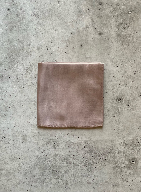 Taupe Silk Twill Pocket Square
