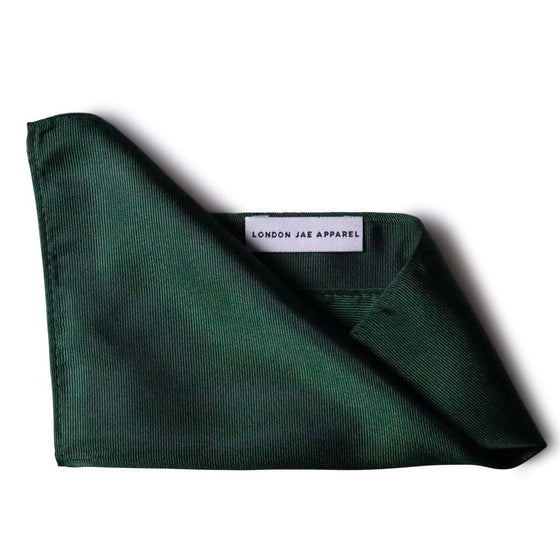 Dark Emerald Green Silk Pocket Square