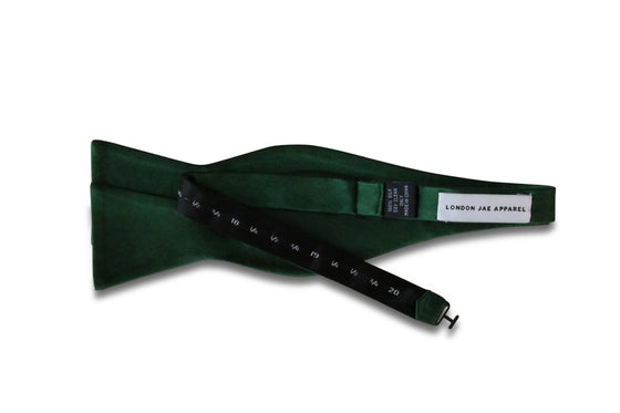 Dark Emerald Green Silk Self-Tie Bow Tie