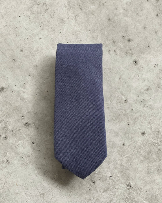 Stormy Blue Cotton Neck Tie