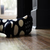 Black Socks with Large White Polka Dots