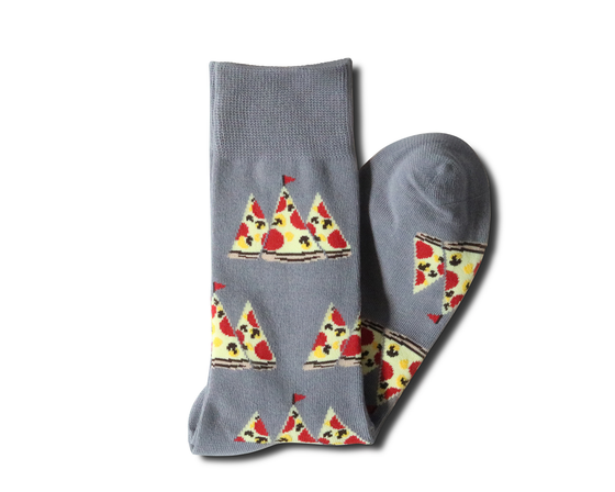 Grey Pizza Mountain Sock