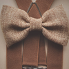 Honey Burlap Bow Tie