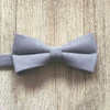 Light Grey Linen Pre-Tied Bow Tie