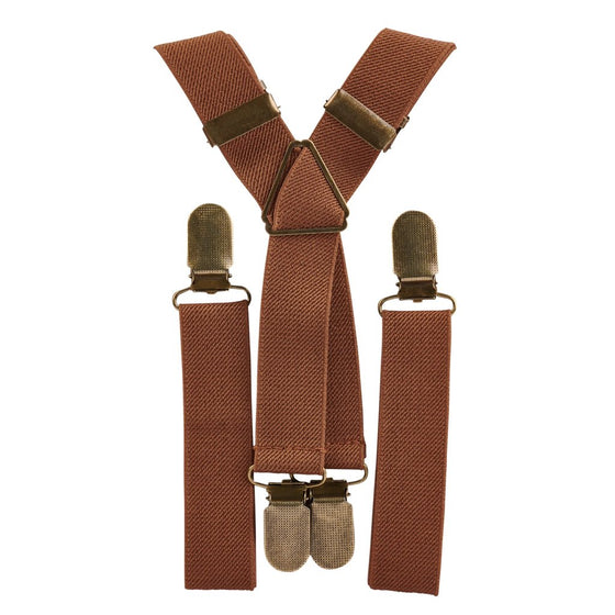 Light Brown Elastic Suspenders