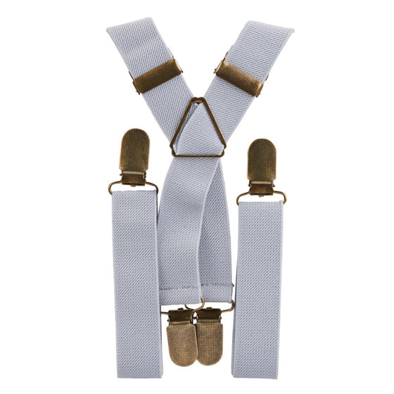 Light Grey Elastic Suspenders