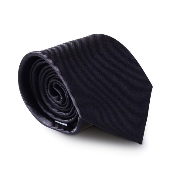 Midnight Black Skinny Silk Neck Tie