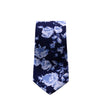 Navy and Light Blue Floral Neck Tie