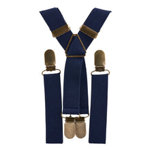  Navy Elastic Suspenders