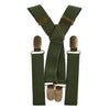 Olive Green Elastic Suspenders