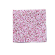  Pink & Light Brown Floral Pocket Square
