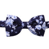 Navy & Light Blue Floral Bow Tie